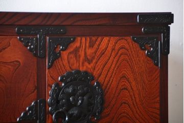 中古 伝統民芸家具 岩谷堂　美品　2段重ね衣装箪笥