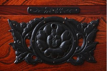 中古 伝統民芸家具 岩谷堂　美品　2段重ね衣装箪笥