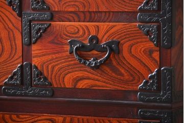 中古 伝統民芸家具 岩谷堂　美品　2段重ね衣装箪笥