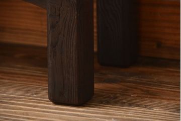 和製アンティーク　民芸家具　古い栗材の浮造り仕上げの高級ドレッサー(鏡台)
