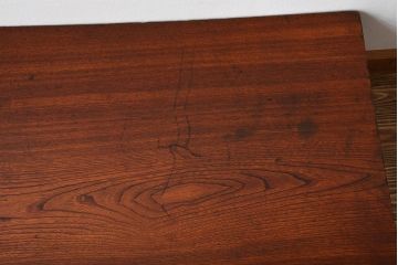 アンティーク家具　和製アンティーク　古い木製のシンプルな座卓(1)