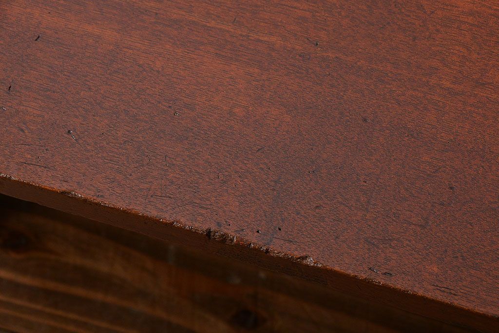 アンティーク家具　和製アンティーク　古い木製のシンプルな座卓(1)