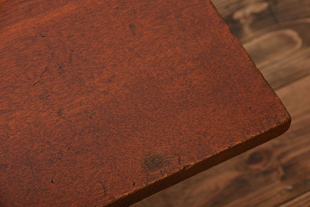 アンティーク家具　和製アンティーク　古い木製のシンプルな座卓(1)