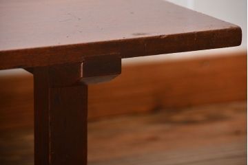 アンティーク家具　和製アンティーク　古い木製のシンプルな座卓(1)