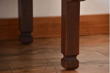 アンティーク家具　和製アンティーク　古い木製のシンプルな座卓(1)