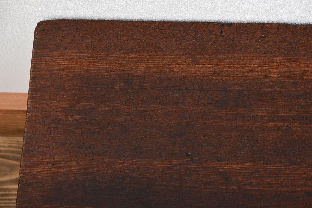 アンティーク家具　和製アンティーク　古い木製のシンプルな座卓(2)