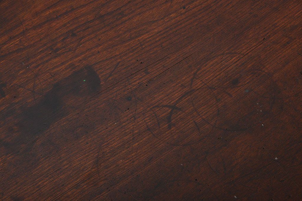 アンティーク家具　和製アンティーク　古い木製のシンプルな座卓(2)