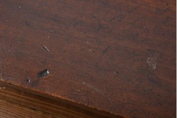 アンティーク家具　和製アンティーク　古い木製のシンプルな座卓(2)