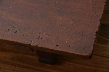 アンティーク家具　和製アンティーク　古い木製のシンプルな座卓(2)