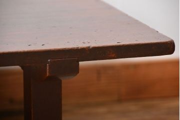 アンティーク家具　和製アンティーク　古い木製のシンプルな座卓(2)