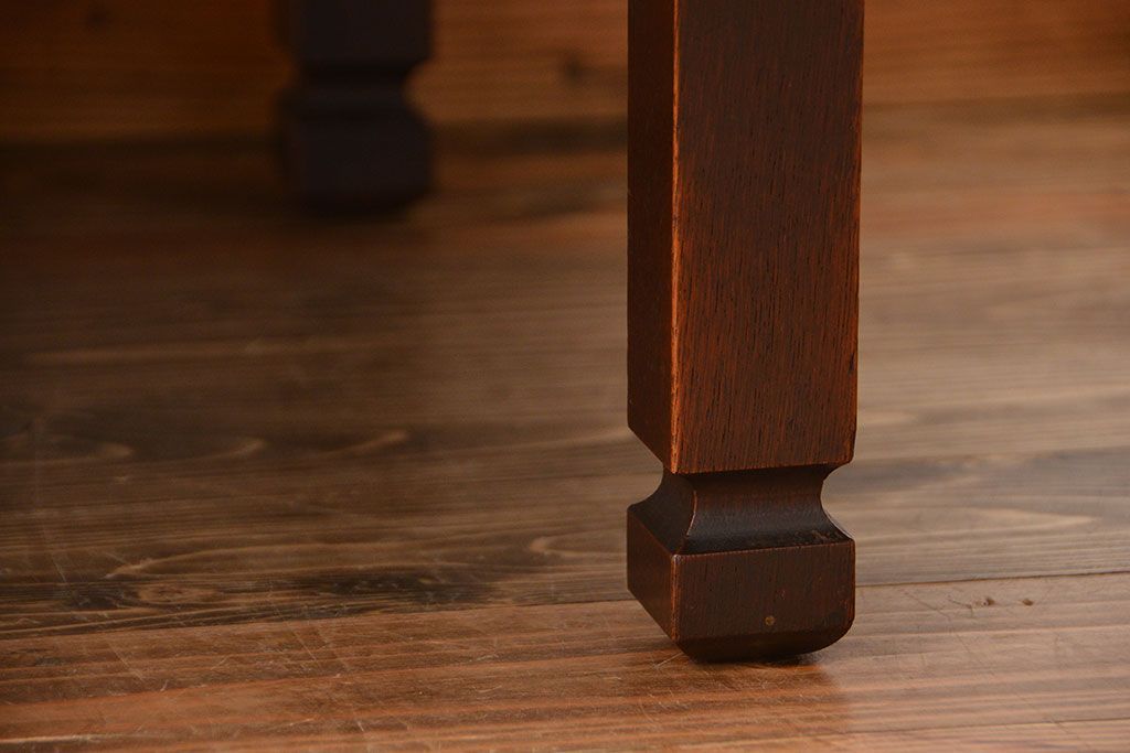 アンティーク家具　和製アンティーク　古い木製のシンプルな座卓(2)