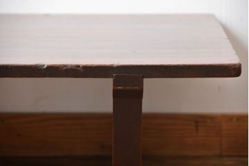 アンティーク家具　和製アンティーク　古い木製のシンプルな座卓(2)
