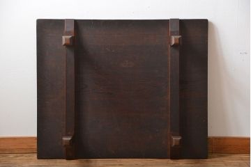 アンティーク家具　和製アンティーク　古い木製のシンプルな座卓(2)