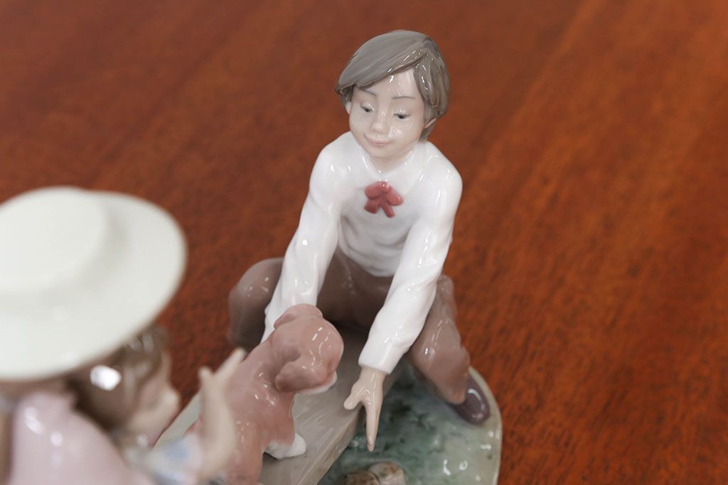 アンティーク雑貨　美品・リヤドロ(LLADRO)シーソーと子供たち(絶版)箱付き(定価約13万円)