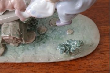 アンティーク雑貨　美品・リヤドロ(LLADRO)シーソーと子供たち(絶版)箱付き(定価約13万円)