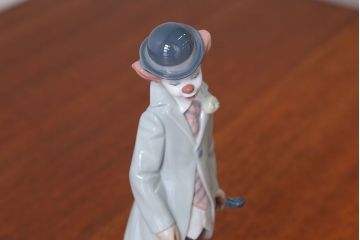 アンティーク雑貨　美品・リヤドロ(LLADRO)少年ピエロ(ヴァイオリン)・箱付き