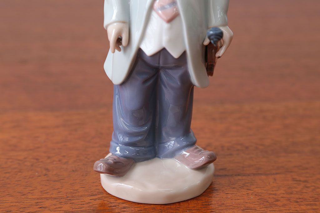 アンティーク雑貨　美品・リヤドロ(LLADRO)少年ピエロ(ヴァイオリン)・箱付き