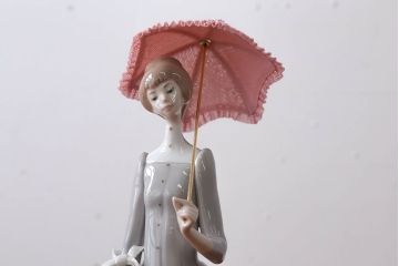 アンティーク雑貨　美品・リヤドロ(LLADRO)婦人服デザイナー・箱付き