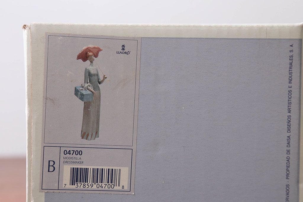 アンティーク雑貨　美品・リヤドロ(LLADRO)婦人服デザイナー・箱付き