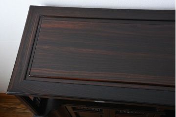 民芸家具　上手物!縞黒檀材の高級飾り棚