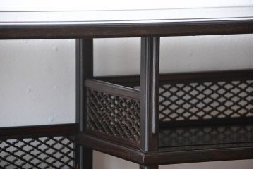 民芸家具　上手物!縞黒檀材の高級飾り棚