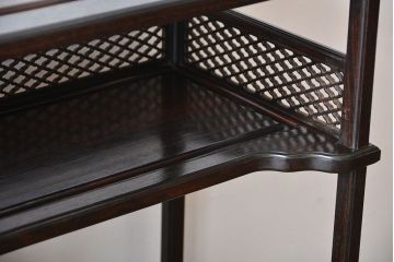 民芸家具　上手物!縞黒檀材の高級飾り棚