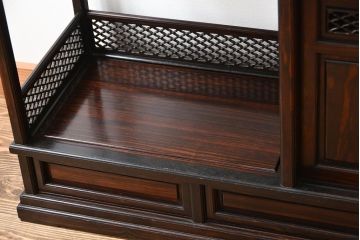 民芸家具　上手物!縞黒檀材の高級飾り棚