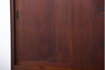アンティーク家具　アンティーク　弓道の矢収納用　欅材のガラスケース