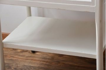 レトロ家具　昭和レトロ　キャスター付き!古いペイントガラスケース