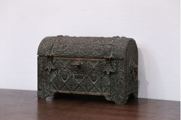 アンティーク雑貨　アンティーク　フランス製　MaxLeVerrier　ブロンズ宝箱(BOX)