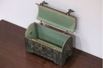 アンティーク雑貨　アンティーク　フランス製　MaxLeVerrier　ブロンズ宝箱(BOX)
