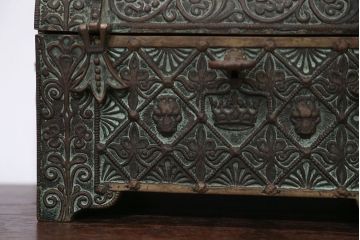 アンティーク雑貨　アンティーク　フランス製　MaxLeVerrier　ブロンズ宝箱(BOX)