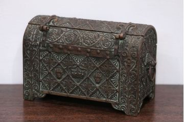 アンティーク雑貨　アンティーク　フランス製　MaxLeVerrier　ブロンズ宝箱(BOX)