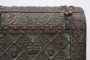 アンティーク雑貨　アンティーク　フランス製　MaxLeVerrier　ブロンズ宝箱(BOX)