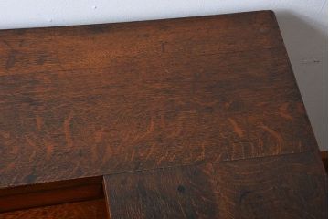 アンティーク家具　和製アンティーク　古いナラ材の重厚で上質な高級片袖机