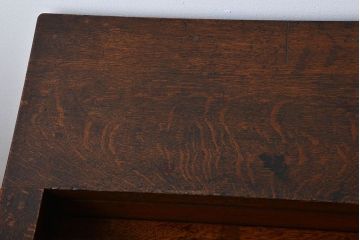 アンティーク家具　和製アンティーク　古いナラ材の重厚で上質な高級片袖机