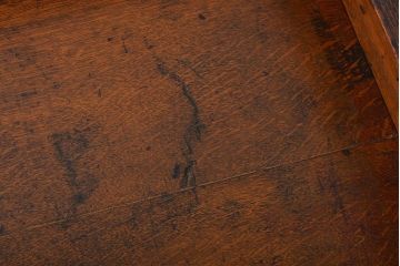 アンティーク家具　和製アンティーク　古いナラ材の重厚で上質な高級片袖机