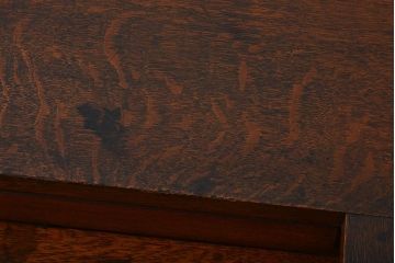 アンティーク家具　和製アンティーク　古いナラ材の重厚で上質な高級片袖机