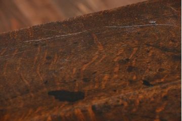 アンティーク家具　和製アンティーク　古いナラ材の重厚で上質な高級片袖机