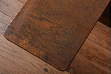 アンティーク家具　和製アンティーク　古いナラ材の重厚で上質な高級片袖机