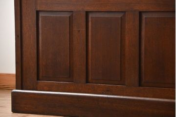 アンティーク家具　和製アンティーク　古いナラ材の重厚で上質な高級片袖机