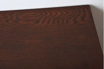 レトロ家具　昭和レトロ　古いナラ材の上品なアンティークデスク(片袖机)