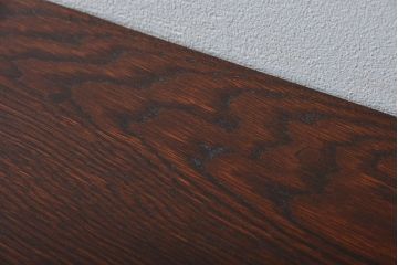 レトロ家具　昭和レトロ　古いナラ材の上品なアンティークデスク(片袖机)