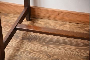 レトロ家具　昭和レトロ　古いナラ材の上品なアンティークデスク(片袖机)