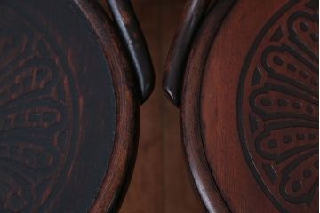 アンティーク家具　アンティーク　THONET(トーネット)社製バルーンバックベントウッドチェア2脚セット