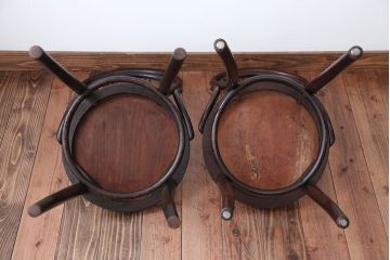 アンティーク家具　アンティーク　THONET(トーネット)社製バルーンバックベントウッドチェア2脚セット