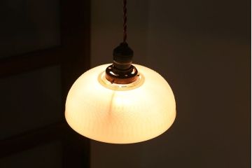 アンティーク　レトロでかわいいセルロイド製電笠天井照明