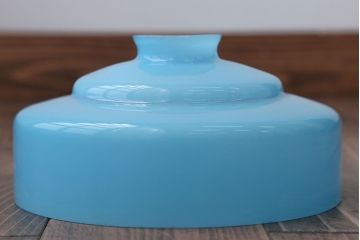 昭和レトロ　淡く爽やかな色合いがおしゃれな被せガラスシェード天井照明