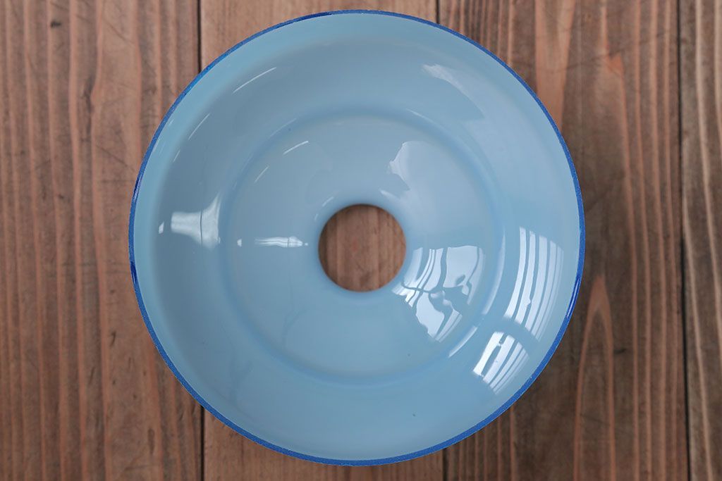 昭和レトロ　淡く爽やかな色合いがおしゃれな被せガラスシェード天井照明