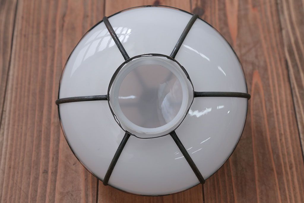 アンティーク　銅の装飾が素敵な雪洞(ぼんぼり)吊り下げ照明